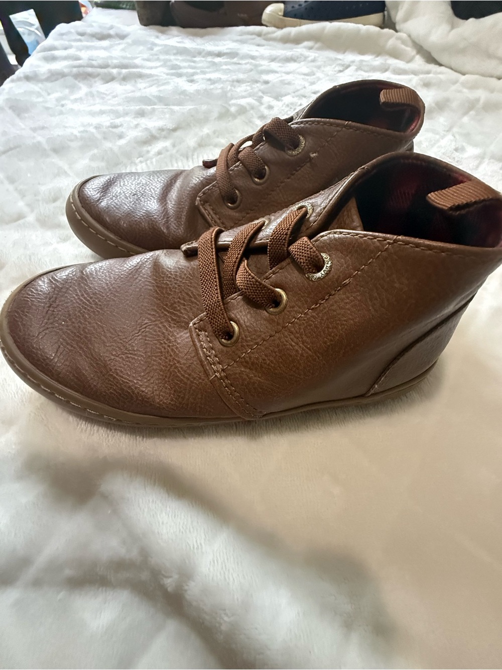 Old Navy Brown Kids Lace-Up Wedge Boots